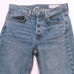 RAG & BONE 'ROSA MID-RISE BOYFRIEND' BUTTON FLY BLUE JEANS women's sz 26